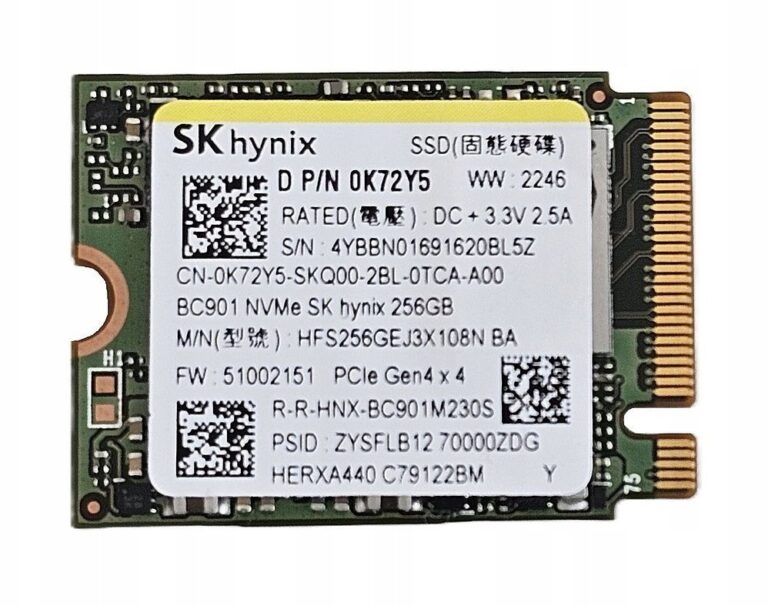 Dysk SSD Hynix 256GB M.2 2242 PCIe 4.0 NVMe