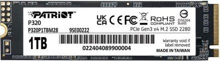 Dysk SSD Patriot P320 512GB M.2 2280 PCI-E x4 Gen3 NVMe (P320P512GM28)
