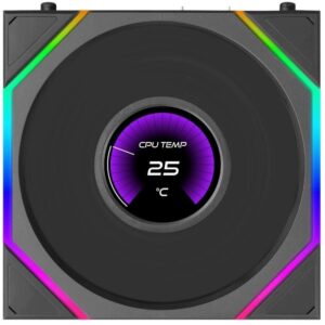 Wentylator Lian Li Uni Fan TL LCD Flex Wireless ARGB PWM 120mm Black (G9F.12TLLCD1F1B.00)