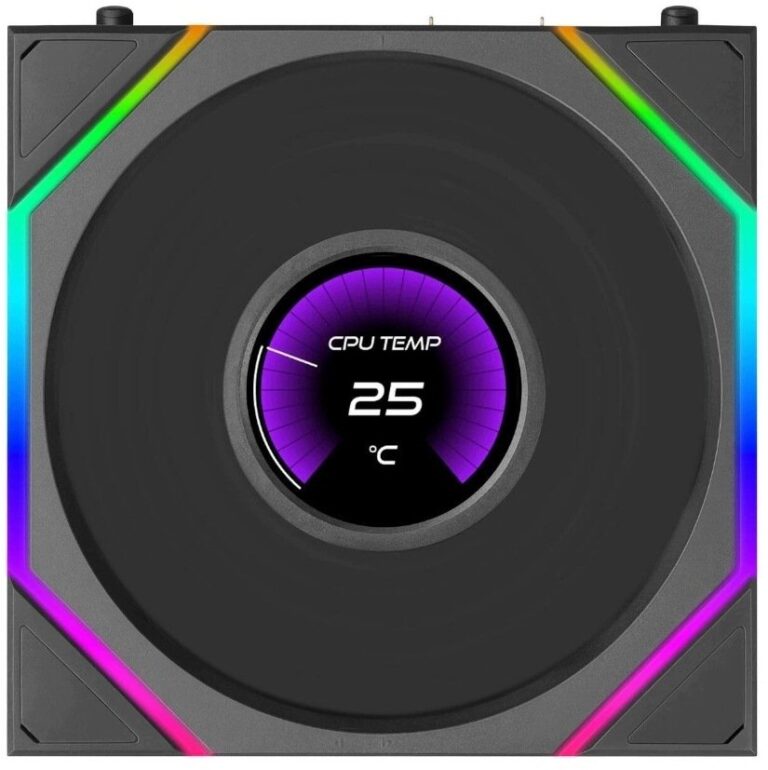 Wentylator Lian Li Uni Fan TL LCD Flex Wireless ARGB PWM 120mm Black (G9F.12TLLCD1F1B.00)