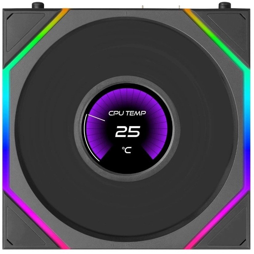 Wentylator Lian Li Uni Fan TL LCD Flex Wireless ARGB PWM 120mm Black (G9F.12TLLCD1F1B.00)