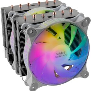 Chłodzenie CPU Mars Gaming Mars Gaming MCPU-XT CPU Cooler Dual Tower Cooling 300W 2x120mm ARGB
