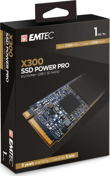 Dysk SSD Emtec X300 Power Pro 1TB M.2 2280 PCI-E x4 Gen3 NVMe (ECSSD1TX300)