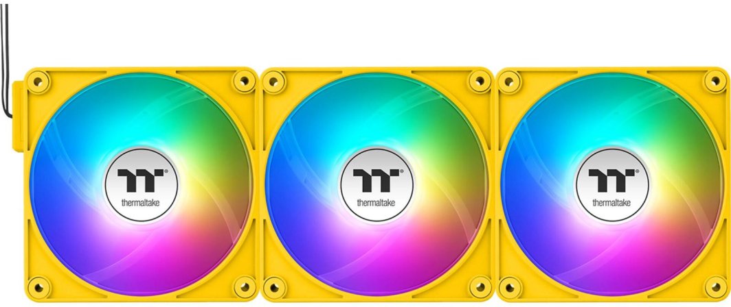 Wentylator Thermaltake CT120 EX Reverse ARGB Sync 3-pack żółty (CL-F223-PL12BB-A)