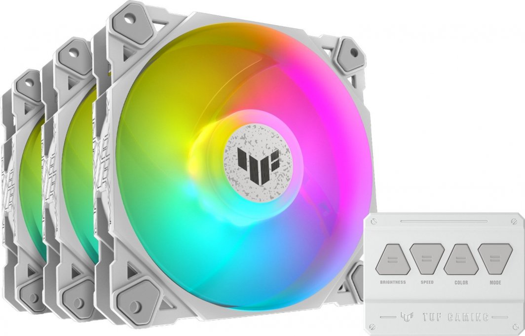 Wentylator Asus TUF Gaming TF120 ARGB Biały 3-pack + Hub (90DA0033-B09030)