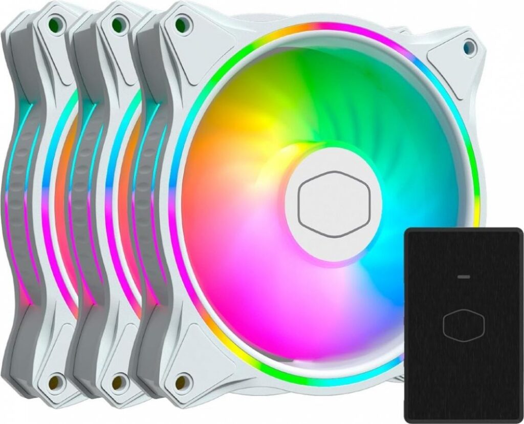 Wentylator Cooler Master MasterFan MF120 Halo 3-pack + Hub (MFL-B2DW-183PA-R1)