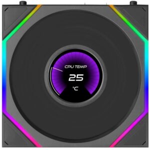 Wentylator Lian Li Wentylatory Uni Fan TL LCD Flex Wireless ARGB PWM Reverse Blade 120mm Black (G9F.12RTLLCD1F1B.00)