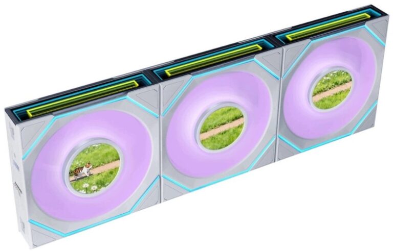 Wentylator Lian Li Uni Fan SL-INF Flex LCD Wireless ARGB PWM (zestaw 3 szt. z kontrolerem) 120 mm Biały (G9F.12SLIND1F3W.00)