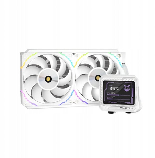 Chłodzenie wodne Valkyrie V240 LCD White (VK-AIOV240W)
