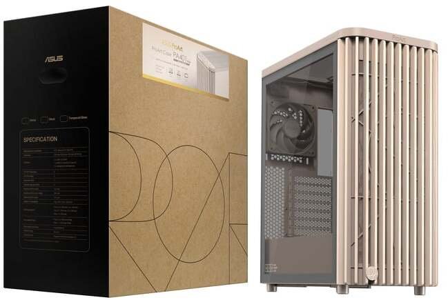 Obudowa Asus ProArt PA401 Wood TG beżowa (90DC00M7-B39010)