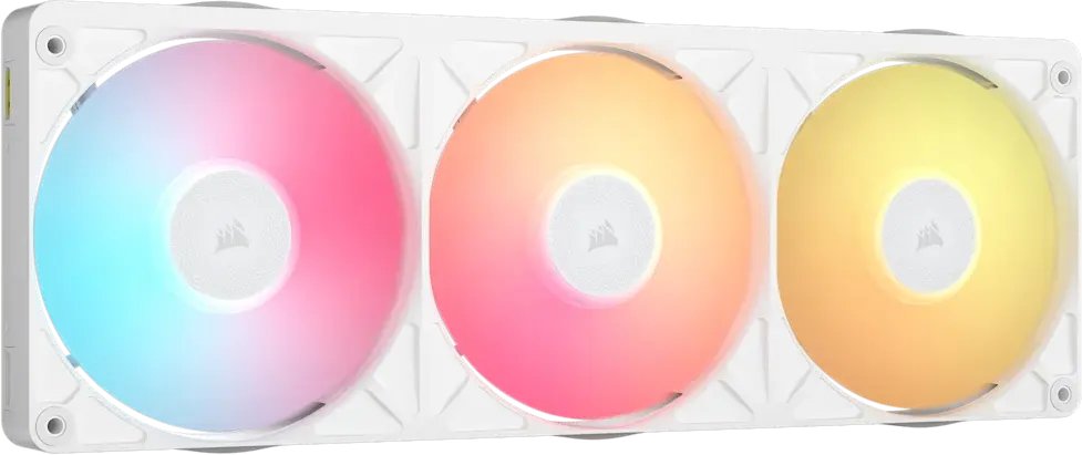 Wentylator Corsair ICUE LINK RX360 II Unified Frame RGB PWM PC Fans Starter Kit Obudowa komputera Chłodnica powietrza 12 cm Biały 1 szt. (CO-9051060-WW)