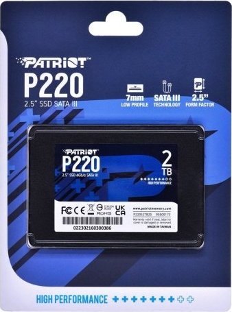 Dysk SSD Patriot P220 2TB 2.5" SATA III (P220S2TB25)