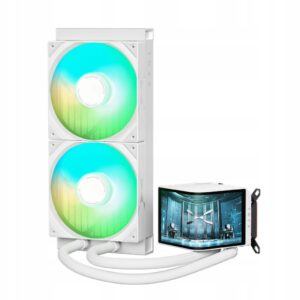 Chłodzenie wodne TRYX Panorama 280 mm ARGB wyświetlacz 3D AMOLED Biały (L-P280A-AS2M-G0W)