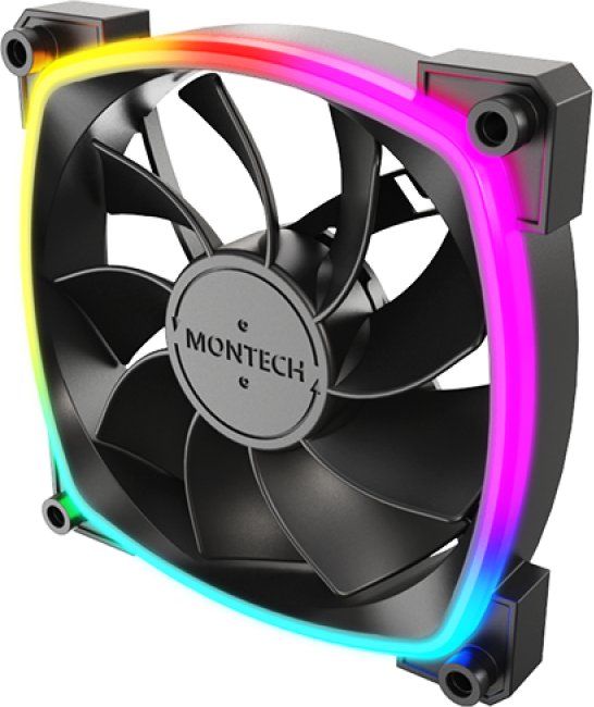 Wentylator Montech RX120 ARGB PWM Reverse (RX120 PWM Black 3 in 1)