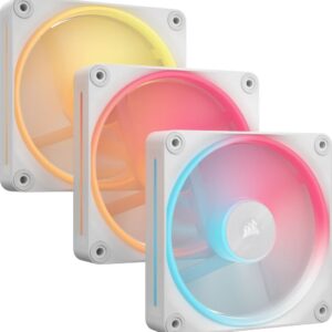 Wentylator Corsair iCUE LINK LX120-R RGB PWM 3-pack + Hub biały (CO-9051054-WW)