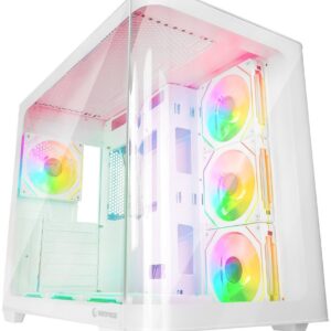 Obudowa Rampage Loopy akwarium 7x wentylator ARGB Infinity HUB biała (LOOPY-WHITE)