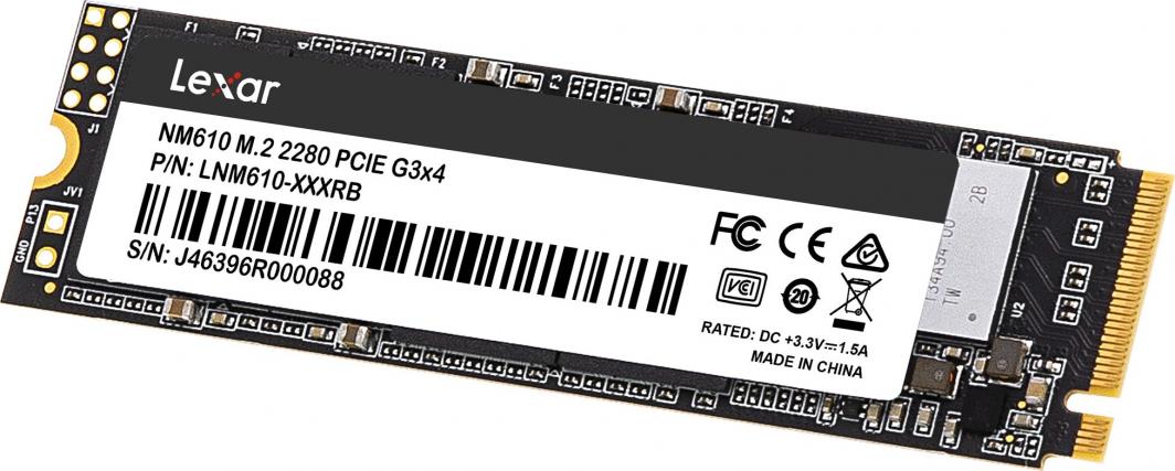 Dysk SSD Lexar NM610 250GB M.2 2280 PCI-E x4 Gen3 NVMe (LNM610-250RB)