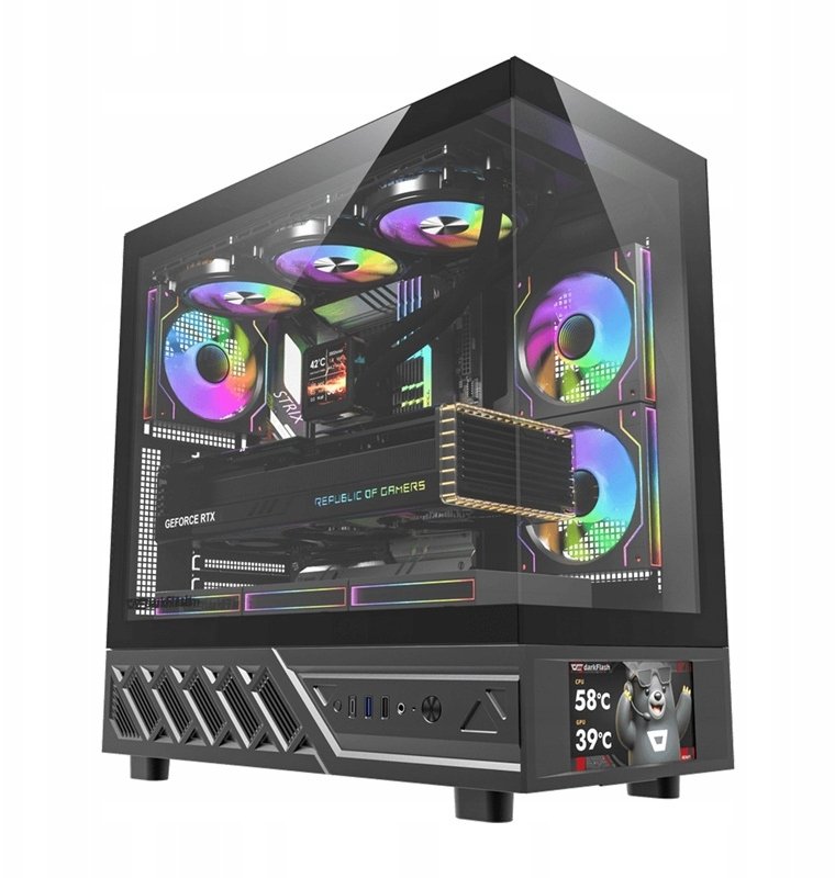 Obudowa Darkflash DS950V Czarny (DS950 SCRN BLK +6F)