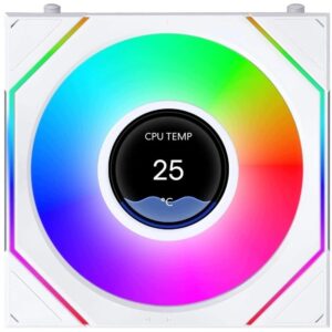 Wentylator Lian Li Uni Fan SL-INF Flex LCD Wireless ARGB PWM Reverse Blade 120 mm Biały (G9F.12RSLIND1F1W.00)