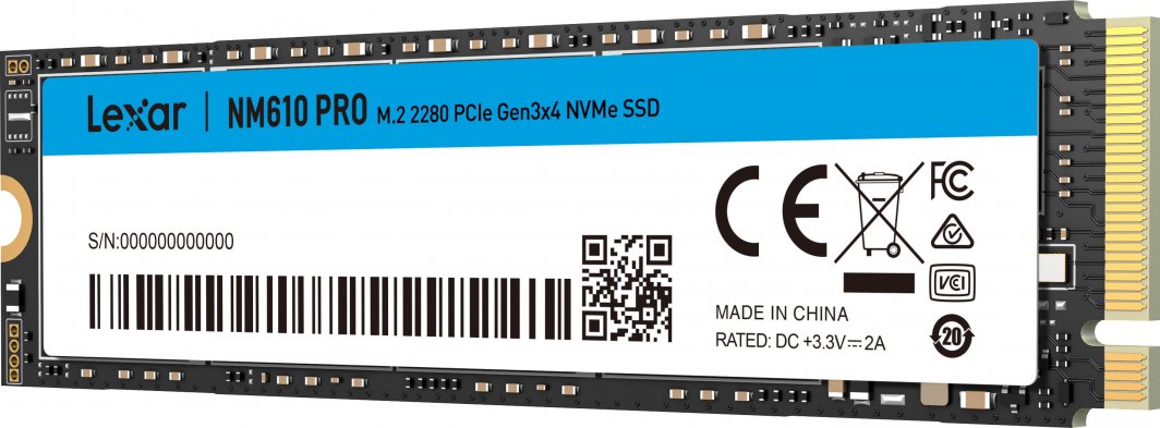 Dysk SSD Lexar NM610 PRO 1TB M.2 2280 PCI-E x4 Gen3 NVMe (LNM610P01T-RNNNG)