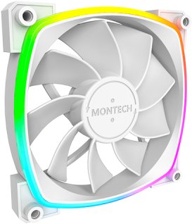 Wentylator Montech RX120 PWM Biały 3-pak (RX120 PWM White 3 in 1)