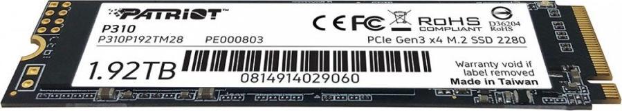 Dysk SSD Patriot P310 1.92TB M.2 2280 PCI-E x4 Gen3 NVMe (P310P192TM28)