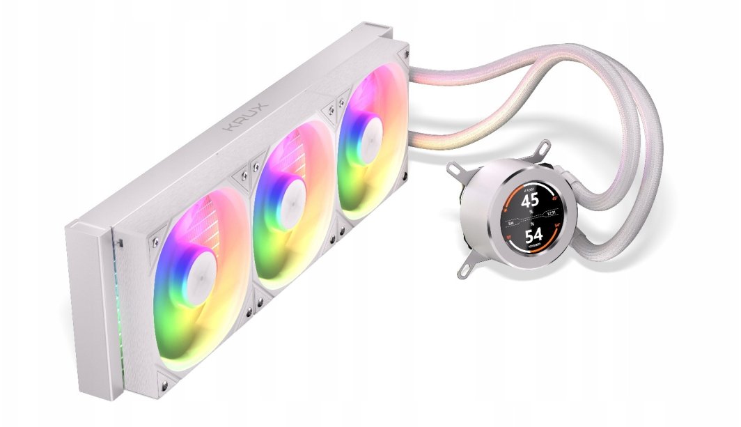 Chłodzenie wodne Krux HydroGlance 360 ARGB LCD White (KRXE005)