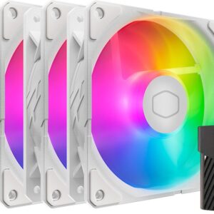 Wentylator Cooler Master SickleFlow Edge 120 ARGB Biały 3-pack + Hub (MFX-B2DW-253P2-R2)