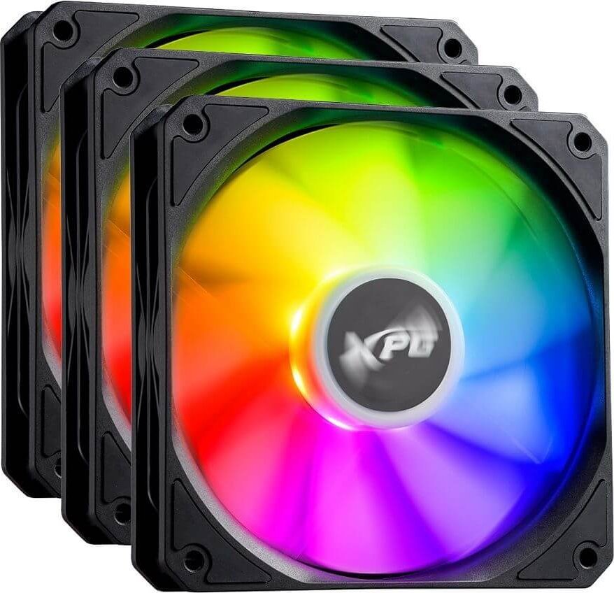 Wentylator XPG Vento R 120 ARGB PWM Czarny 3-pack (VENTOR120ARGBPWM3C-BKCWW)