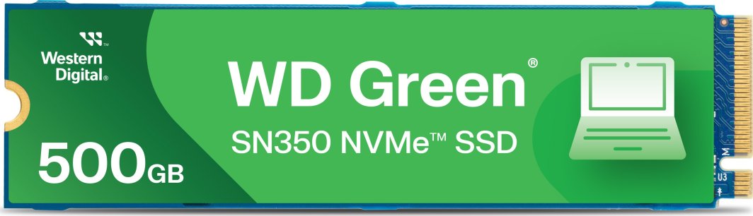 Dysk SSD WD Green SN350 500GB M.2 2280 PCI-E x4 Gen3 NVMe (WDS500G2G0C)