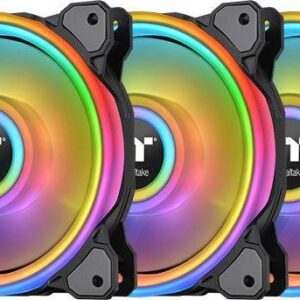 Wentylator Thermaltake Riing Quad 12 RGB 3-pack + Hub Czarne (CL-F088-PL12SW-A)