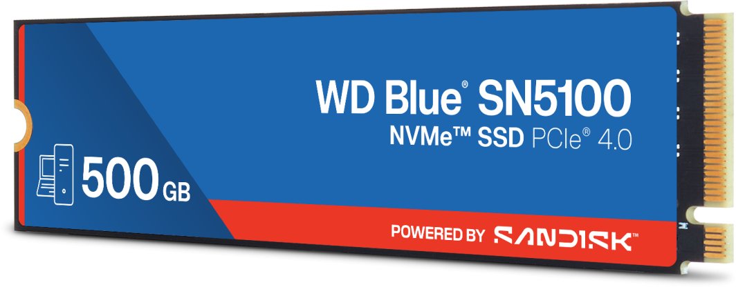 Dysk SSD SanDisk SN5100 500GB M.2 2280 PCI-E x4 Gen4 NVMe (WDS500G5B0E-00CPE0)