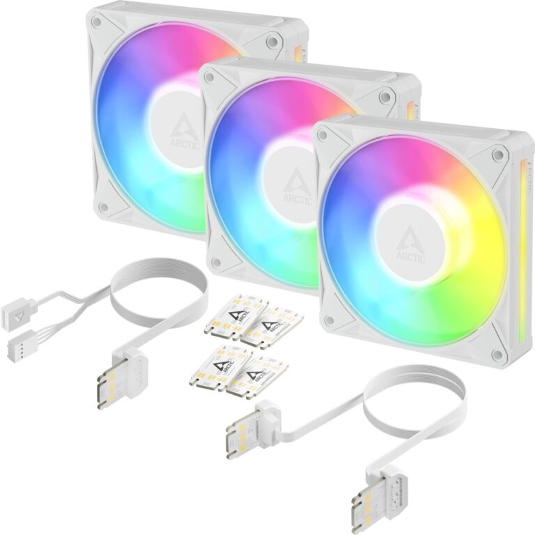 Wentylator Arctic BioniX P12 A-RGB Obudowa komputera Wentylator 12 cm Biały 3 szt. (ACFAN00338A)