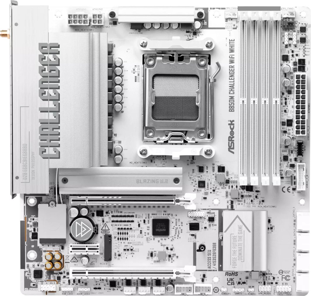 Płyta główna ASRock B850M CHALLENGER WIFI WHITE