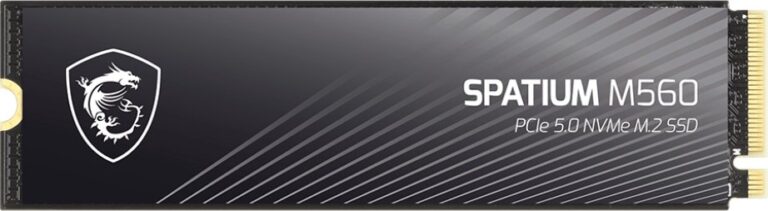 Dysk SSD MSI Spatium M560 1TB M.2 2280 PCI-E x4 Gen5 NVMe (S78-440L0F0-P83)