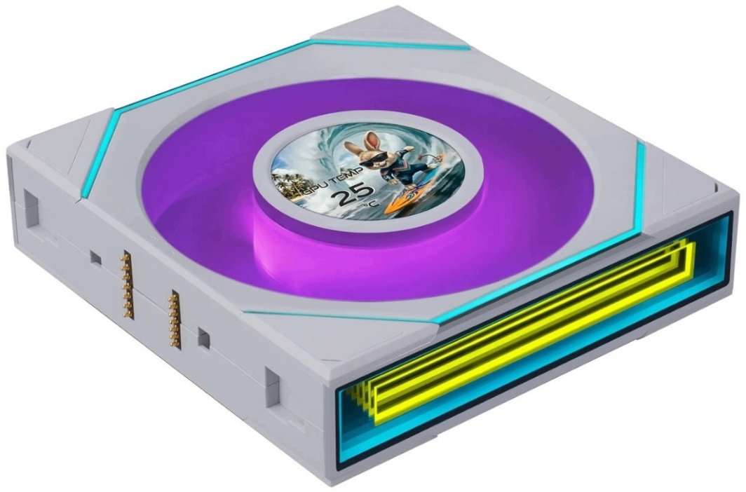 Wentylator Lian Li Uni Fan SL-INF Flex LCD Wireless ARGB PWM (zestaw 3 szt. z kontrolerem) 120 mm Biały (G9F.12SLIND1F3W.00)