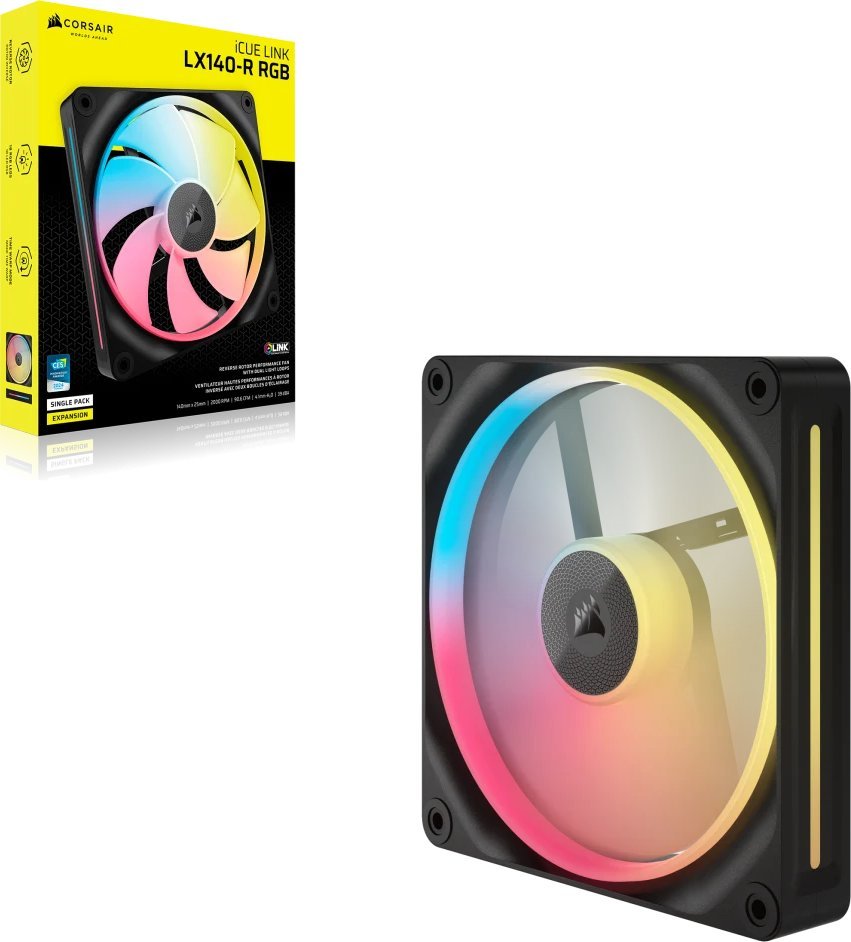 Wentylator Corsair iCUE LINK LX140-R RGB PWM czarny (CO-9051051-WW)