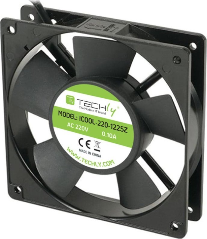 Wentylator Techly 120x120x25 220V AC aluminiowy (ICOOL-220-1225Z)