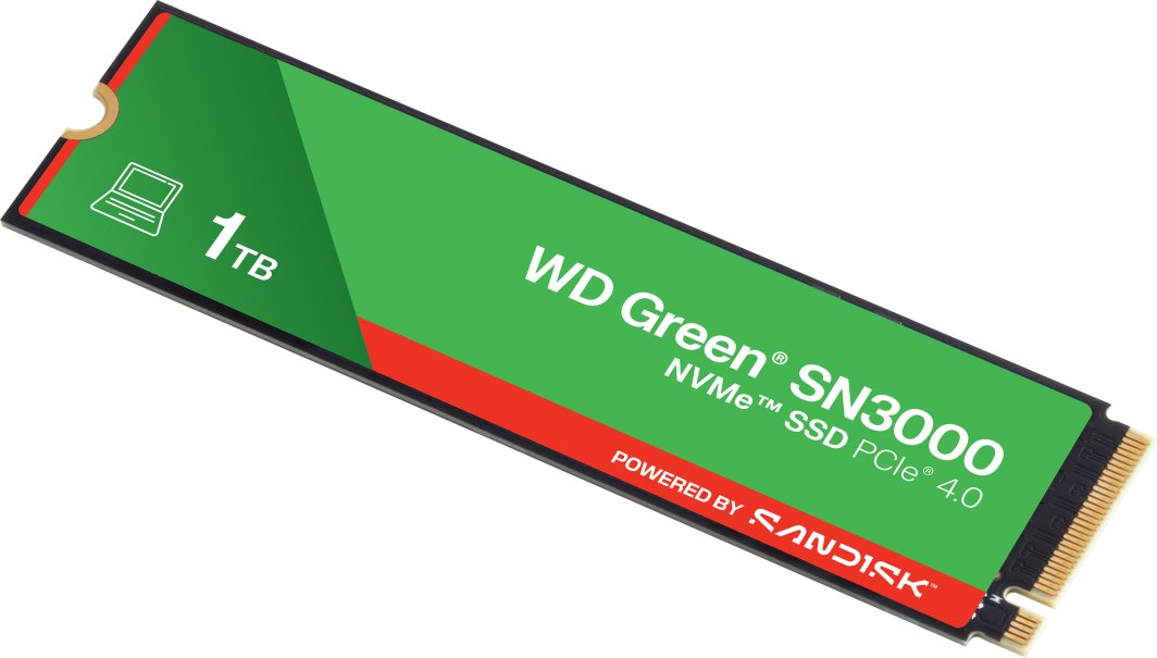 Dysk SSD SanDisk Green SN3000 1TB M.2 2280 PCI-E x4 Gen4 NVMe (WDS100T4G0E)