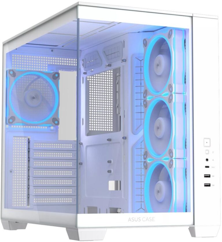 Obudowa Asus A32 Plus TG ARGB biała (90DC00S3-B19000)