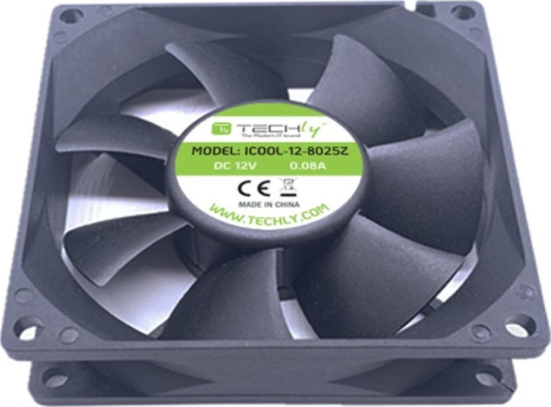 Wentylator Techly 80x80x25 12V (ICOOL-12-8025Z)