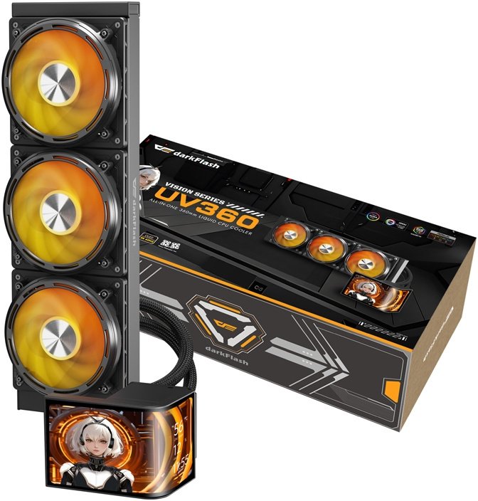 Chłodzenie wodne Darkflash UV360 Czarny (UV360 Black)