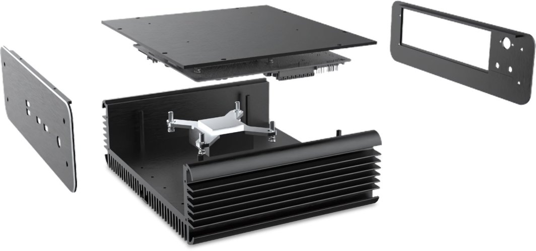 Obudowa Akasa Euler CMX Obudowa PC Mini obudowa Mini-ITX Fanless - czarny