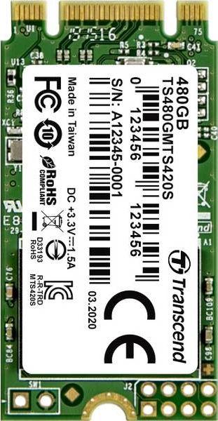 Dysk SSD Transcend 420S 480GB M.2 2242 SATA III (TS480GMTS420S)