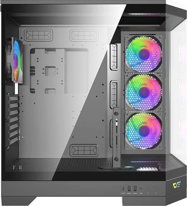 Obudowa Darkflash DQX90 czarna ARGB + 4 wentylatory