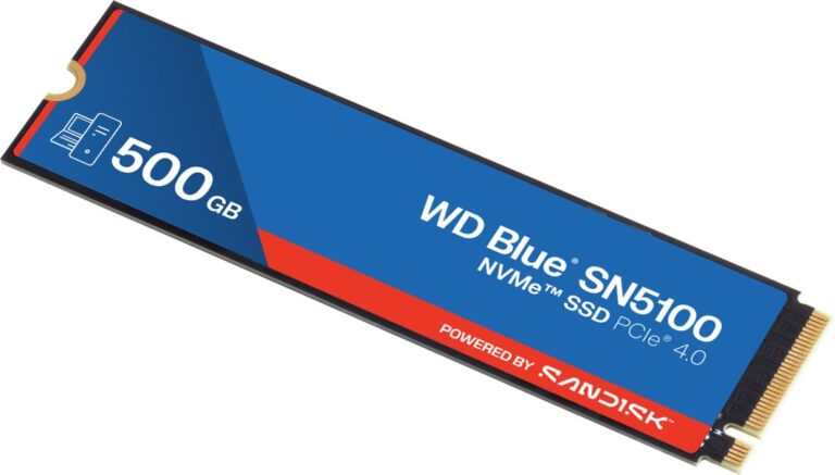 Dysk SSD SanDisk SN5100 500GB M.2 2280 PCI-E x4 Gen4 NVMe (WDS500G5B0E-00CPE0)