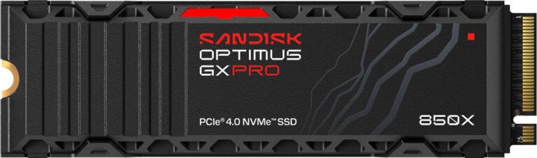 Dysk SSD SanDisk Optimus GX PRO 850X - SSD - zaszyfrowany - 4 TB - wewnętrzny - M.2 2280 D5-M (M.2 2280 D5-M) - PCIE 4.0 x4 (NVME) - TCG Opal Encryption 2.01 - zintegrowany radiator (SDSP81400TAH-000E0)
