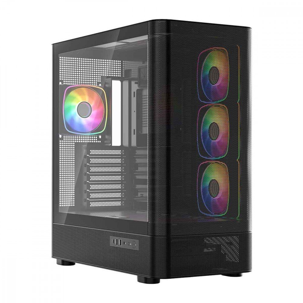 Obudowa Modecom Volcano AQ300 ARGB czarna (MC-A-AQ300-4FA-B)