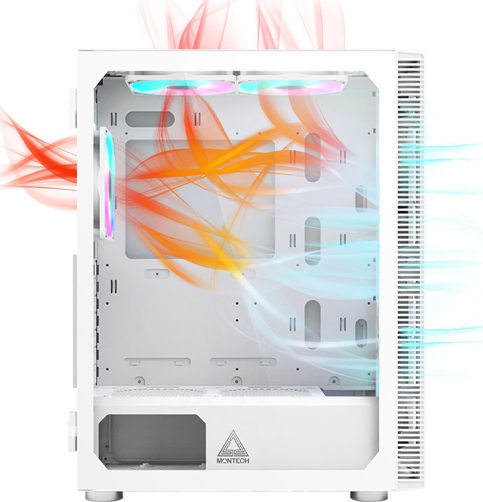 Obudowa Montech X3 TG RGB biała