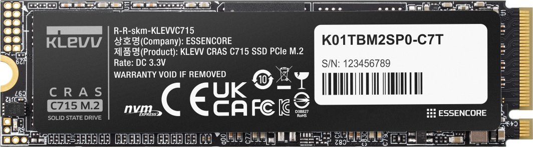 Dysk SSD Klevv CRAS C715 512 GB M.2 PCI Express 3.0 NVME 3D TLC NAND (K512GM2SP0-C7T)
